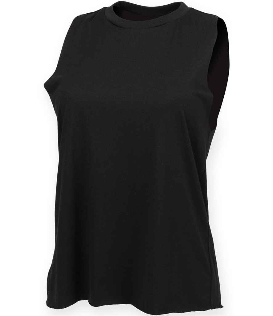 SF Clothing Ladies High Neck Vest | Black