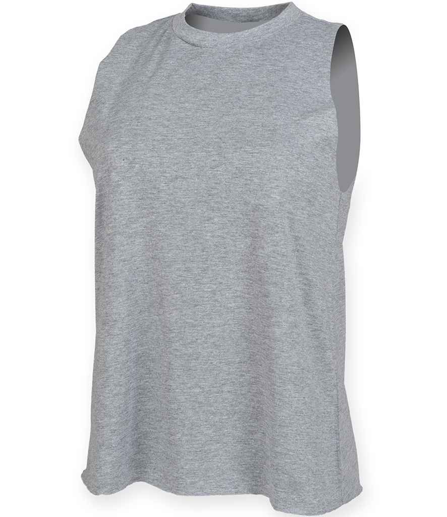 SF Clothing Ladies High Neck Vest | Heather Grey