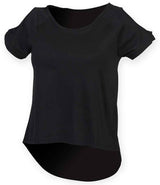 SF Clothing Ladies Drop Tail T-Shirt | Black thumbnail 2