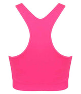 SF Clothing Ladies Workout Crop Top | Neon Pink thumbnail 2
