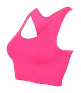 SF Clothing Ladies Workout Crop Top | Neon Pink thumbnail 1
