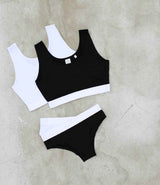 SF Clothing Ladies Fashion Crop Top | Black/White thumbnail 3