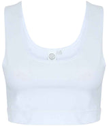 SF Clothing Ladies Fashion Crop Top | White/White thumbnail 1