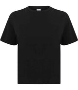 SF Clothing Ladies Cropped Boxy T-Shirt | Black thumbnail 1