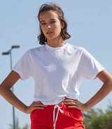 SF Clothing Ladies Cropped Boxy T-Shirt | White thumbnail 2