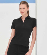 SF Clothing Ladies Stretch Piqué Polo Shirt | Black thumbnail 1