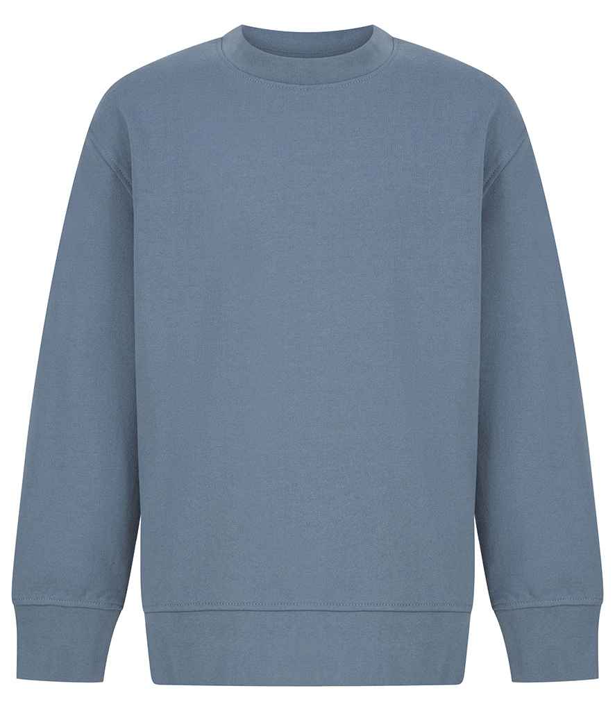 SF Clothing Kids Sustainable Fashion Curved Hem Sweatshirt | Stone Blue