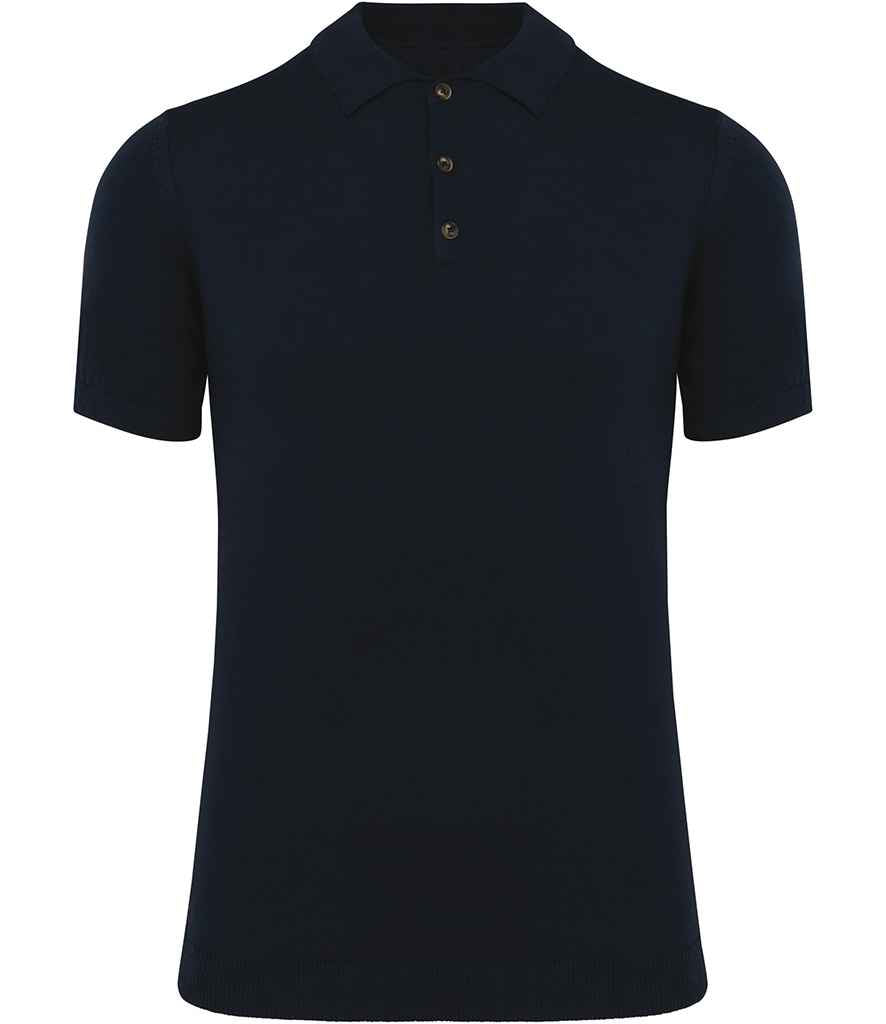 Spasso Knitted Polo Shirt | Navy