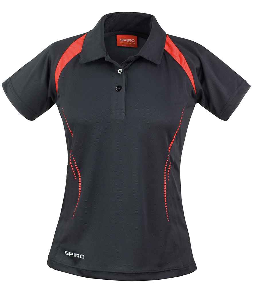Spiro Ladies Team Spirit Polo Shirt | Black/Red