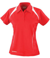 Spiro Ladies Team Spirit Polo Shirt | Red/White thumbnail 2