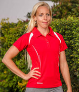 Spiro Ladies Team Spirit Polo Shirt | Red/White thumbnail 1