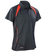 Spiro Team Spirit Polo Shirt | Black/Red thumbnail 2