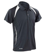 Spiro Team Spirit Polo Shirt | Black/White thumbnail 1