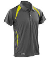 Spiro Team Spirit Polo Shirt | Grey/Lime Green thumbnail 3