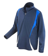 Spiro Unisex Zip Neck Trial Training Top | Navy/Royal Blue/White thumbnail 4