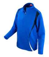Spiro Unisex Zip Neck Trial Training Top | Royal Blue/Navy/White thumbnail 2