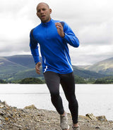 Spiro Unisex Zip Neck Trial Training Top | Royal Blue/Navy/White thumbnail 1