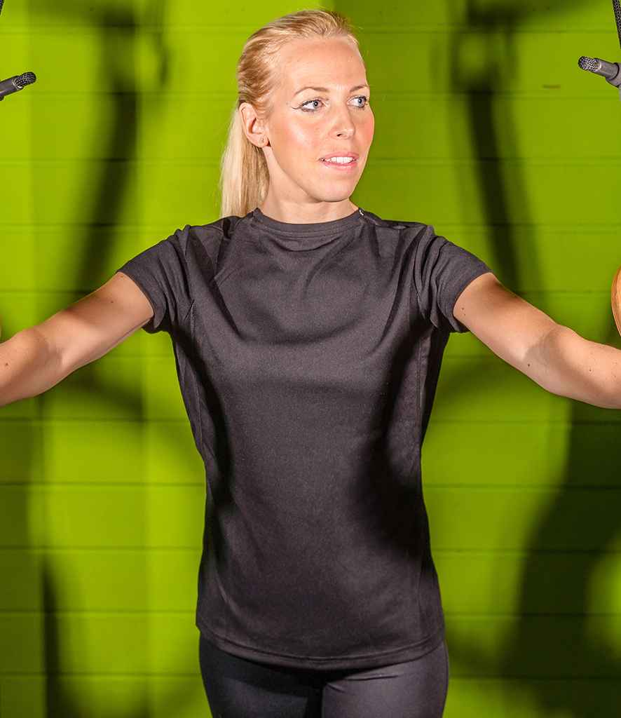 Spiro Ladies Quick Dry Performance T-Shirt | Black