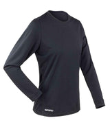 Spiro Ladies Performance Long Sleeve T-Shirt | Black thumbnail 1