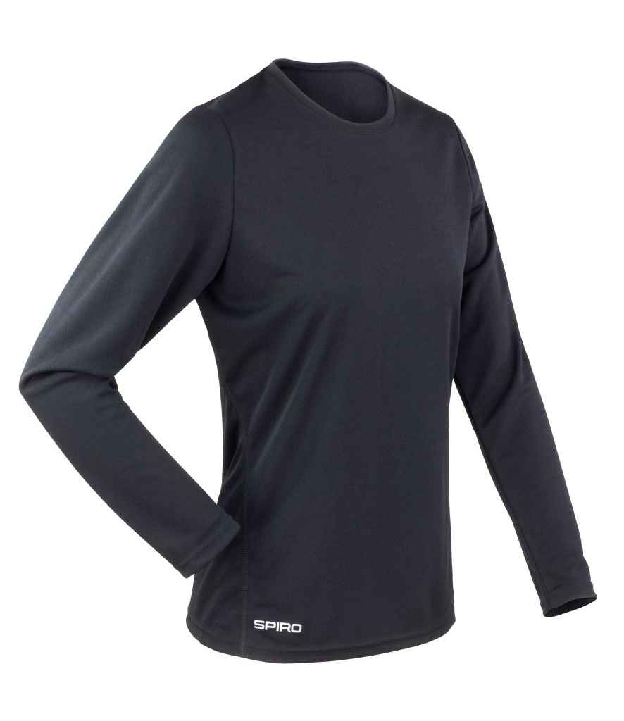Spiro Ladies Performance Long Sleeve T-Shirt | Black
