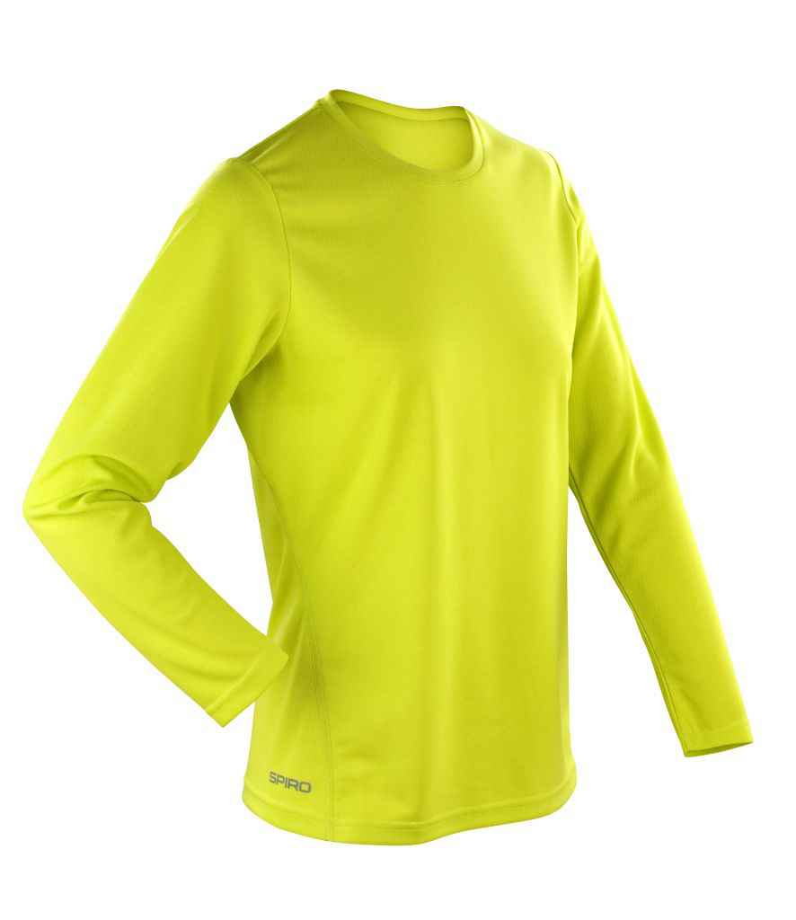 Spiro Ladies Performance Long Sleeve T-Shirt | Lime Green