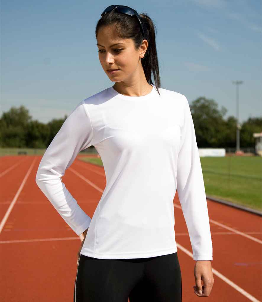 Spiro Ladies Performance Long Sleeve T-Shirt | White