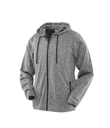 Spiro Ladies Hooded T-Shirt Jacket | Marl Grey thumbnail 3