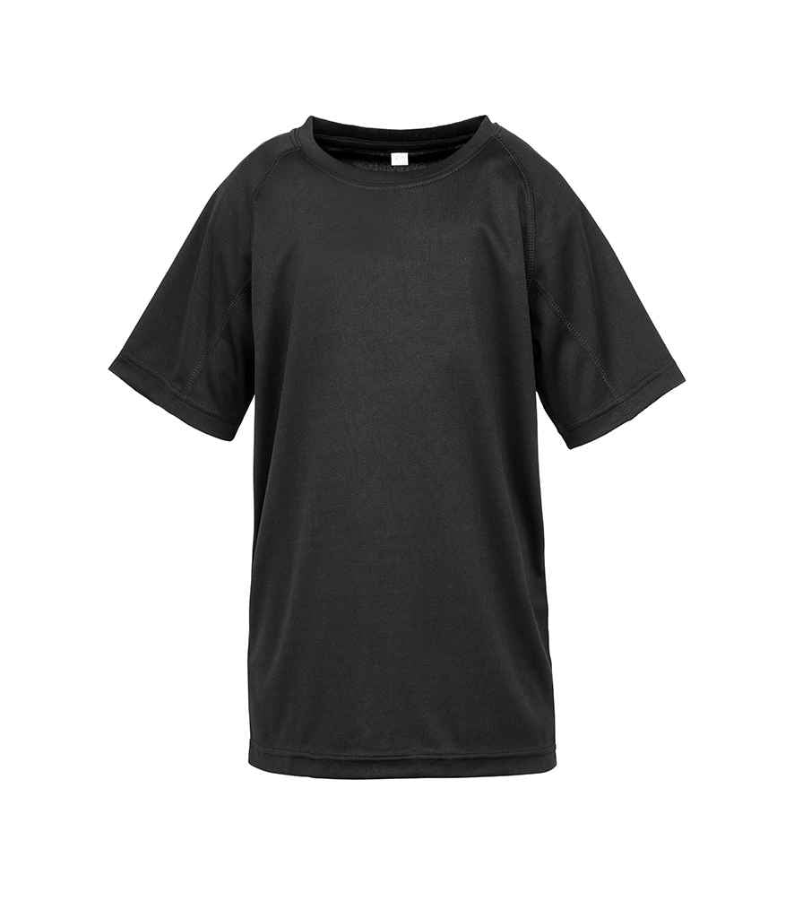 Spiro Kids Impact Performance Aircool T-Shirt | Black