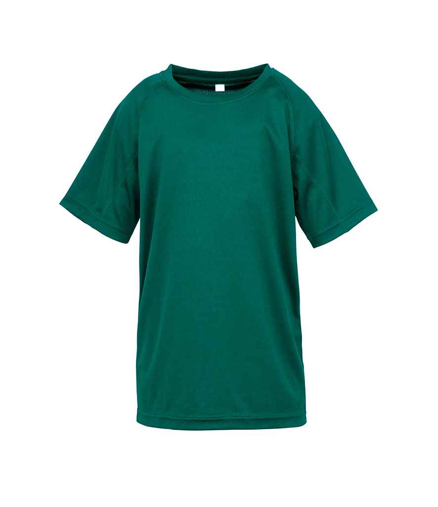 Spiro Kids Impact Performance Aircool T-Shirt | Bottle Green