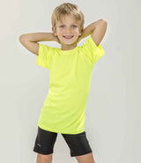 Spiro Kids Impact Performance Aircool T-Shirt | Flo Yellow thumbnail 1