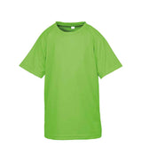 Spiro Kids Impact Performance Aircool T-Shirt | Lime Green thumbnail 2