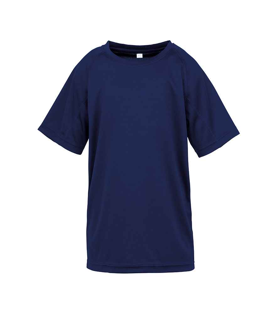 Spiro Kids Impact Performance Aircool T-Shirt | Navy