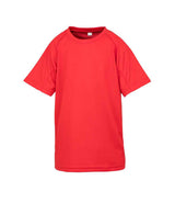 Spiro Kids Impact Performance Aircool T-Shirt | Red thumbnail 2