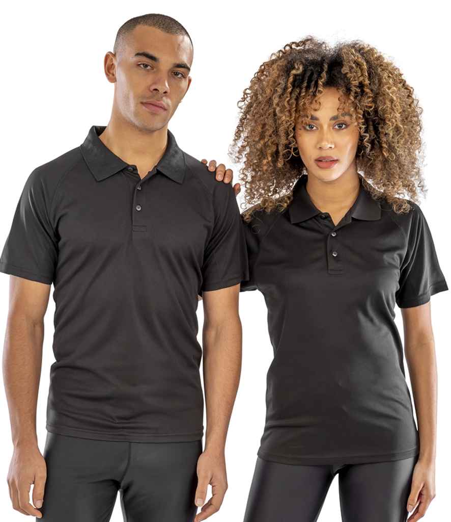 Spiro Impact Performance Aircool Polo Shirt | Black