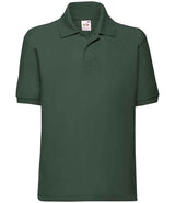 Fruit of the Loom Kids Poly/Cotton Piqué Polo Shirt | Bottle Green thumbnail 4