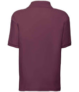 Fruit of the Loom Kids Poly/Cotton Piqué Polo Shirt | Burgundy thumbnail 5