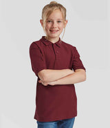 Fruit of the Loom Kids Poly/Cotton Piqué Polo Shirt | Burgundy thumbnail 1