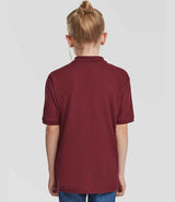 Fruit of the Loom Kids Poly/Cotton Piqué Polo Shirt | Burgundy thumbnail 2