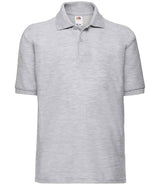 Fruit of the Loom Kids Poly/Cotton Piqué Polo Shirt | Heather Grey thumbnail 4