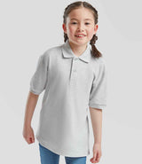 Fruit of the Loom Kids Poly/Cotton Piqué Polo Shirt | Heather Grey thumbnail 1