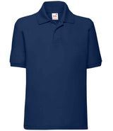 Fruit of the Loom Kids Poly/Cotton Piqué Polo Shirt | Navy thumbnail 4