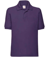 Fruit of the Loom Kids Poly/Cotton Piqué Polo Shirt | Purple thumbnail 4