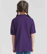 Fruit of the Loom Kids Poly/Cotton Piqué Polo Shirt | Purple thumbnail 2