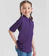 Fruit of the Loom Kids Poly/Cotton Piqué Polo Shirt | Purple thumbnail 3