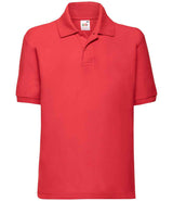Fruit of the Loom Kids Poly/Cotton Piqué Polo Shirt | Red thumbnail 3