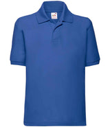 Fruit of the Loom Kids Poly/Cotton Piqué Polo Shirt | Royal Blue thumbnail 4