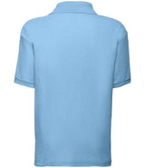 Fruit of the Loom Kids Poly/Cotton Piqué Polo Shirt | Sky Blue thumbnail 4