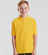 Fruit of the Loom Kids Poly/Cotton Piqué Polo Shirt | Sunflower thumbnail 1