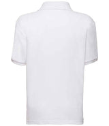 Fruit of the Loom Kids Poly/Cotton Piqué Polo Shirt | White thumbnail 4