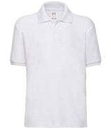 Fruit of the Loom Kids Poly/Cotton Piqué Polo Shirt | White thumbnail 3